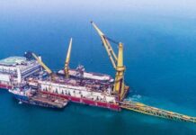 پیشرفت ۵۵ درصدی سکوی میدان گازی بلال