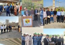 تجلیل مدیرعامل و مدیران شرکت توزیع نیروی برق استان بوشهر از کارگران به مناسبت روز صنعت برق / صبحگاه ایمنی ویژه سیمبانان و مأمورین خدمات مشترکین