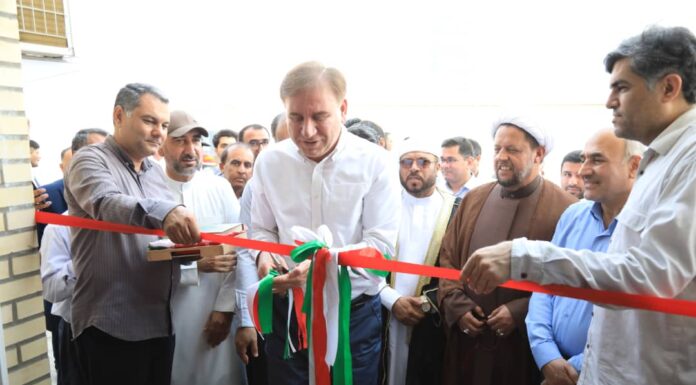 افتتاح سالن ورزشی دانشآموزی شهید عبداللهزاده در نخل تقی عسلویه