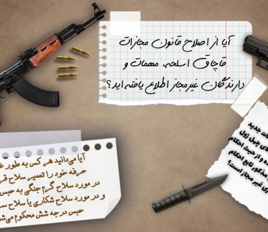 هرگونه سلاح غیرمجاز، از قطعه تا اسلحه کامل، پای متخلفان را به زندان و جزای سنگین میکشاند