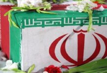 پیکر ۲ شهید جنایت امریکا و رژیم صهیونیستی در شهرستان دیر تشییع و خاکسپاری شد