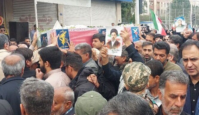پیکر مطهر ۲ شهید اقتدار در بوشهر تشییع شد
