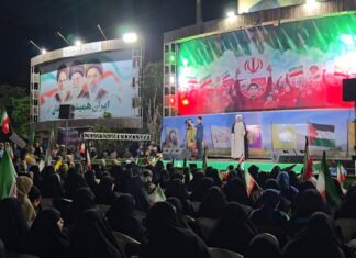 مشارکت ۷۰ درصدی بانوان در تجمعات میدان امام (ره) شهرستان بوشهر